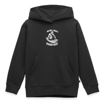 Navigation de plaisance Papa Bateau Capitaine Ponton Sailor Croisière - Sweat Premium à capuche enfant bio - noir - Devant - AI Model Kid Male (0cm)