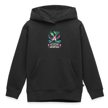Polarlicht-aurora-verfolger Alaska Wilderness - Kinder Premium Organic Hoodie - Schwarz - Vorne - AI Model Kid Male (0cm)