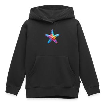 Étoile de mer - Sweat Premium à capuche enfant bio - noir - Devant - AI Model Kid Male (0cm)