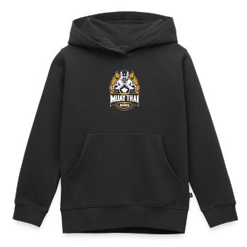 Muay Thai Muay Thai Boxing - Kids Premium Organic Hoodie - black - Front - AI Model Kid Male (0cm)