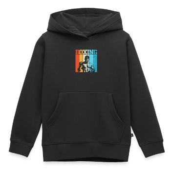 Boxen Retro - Kinder Premium Organic Hoodie - Schwarz - Vorne - AI Model Kid Male (0cm)