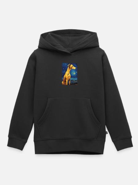 Galgo Espanol Starry Night - Kinder Premium Organic Hoodie - Schwarz