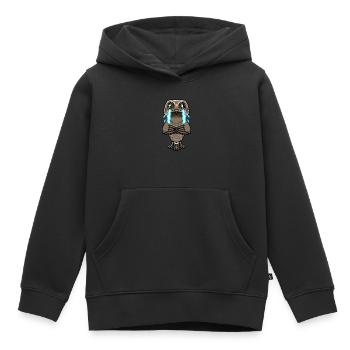 Daytime Sleeper Bird Kawaii Emoticon - Kids Premium Organic Hoodie - black - Front - AI Model Kid Male (0cm)