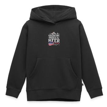Pays - Sweat Premium à capuche enfant bio - noir - Devant - AI Model Kid Male (0cm)