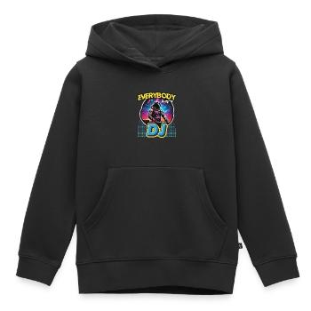 Disc Jockey Everybody Loves DJ Music Disc Jockeys - Kinder Premium Organic Hoodie - Schwarz - Vorne - AI Model Kid Male (0cm)