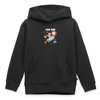 6. Geburtstag, 6 Jahre Alt Geburtstagsgeschenk - Kinder Premium Organic Hoodie - Schwarz - Vorne - AI Model Kid Male (0cm)