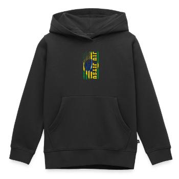 Brazilian Jiu Jitsu BJJ MMA Grappling - Kids Premium Organic Hoodie - black - Front - AI Model Kid Male (0cm)