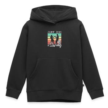 Swing Dance Jump Jive & Retro Dancing Swing Dancer - Kids Premium Organic Hoodie - black - Front - AI Model Kid Male (0cm)