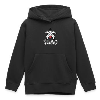 Sumo - Kids Premium Organic Hoodie - black - Front - AI Model Kid Male (0cm)
