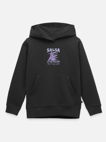 Danse salsa La salsa est le rythme de la musique Mambo - Sweat Premium à capuche enfant bio - noir