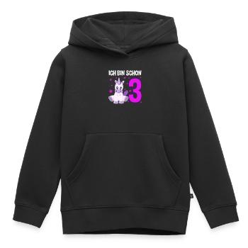 Einhorn Traumwelt 3 Jahre Wunder - Kinder Premium Organic Hoodie - Schwarz - Vorne - AI Model Kid Male (0cm)