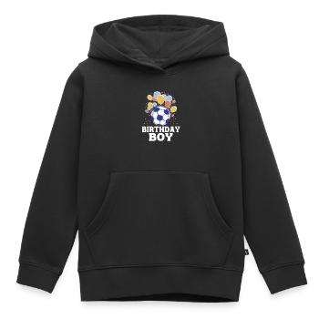 Geburtstagsbuldenfußballspieler Bday Team Party - Kinder Premium Organic Hoodie - Schwarz - Vorne - AI Model Kid Male (0cm)