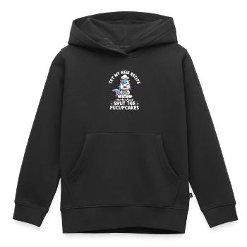Cupcake - Sweat Premium à capuche enfant bio - noir - Devant - AI Model Kid Male (0cm)