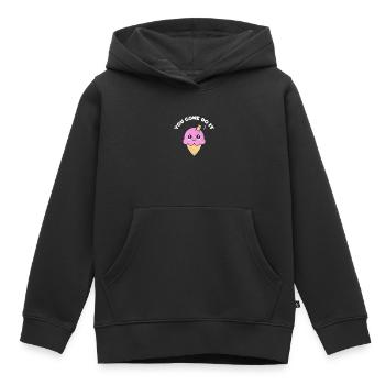 Eiscreme - Kinder Premium Organic Hoodie - Schwarz - Vorne - AI Model Kid Male (0cm)