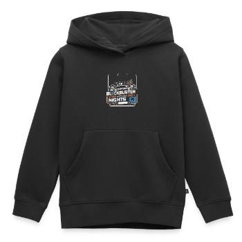 Soirées Blockbuster - Sweat Premium à capuche enfant bio - noir - Devant - AI Model Kid Male (0cm)