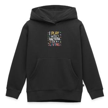 Microbiologiste Microbiologie Laboratoire Biologie des staphylocoques - Sweat Premium à capuche enfant bio - noir - Devant - AI Model Kid Male (0cm)