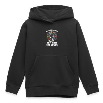 Microbiologiste Microbiologie Laboratoire Biologie des staphylocoques - Sweat Premium à capuche enfant bio - noir - Devant - AI Model Kid Male (0cm)