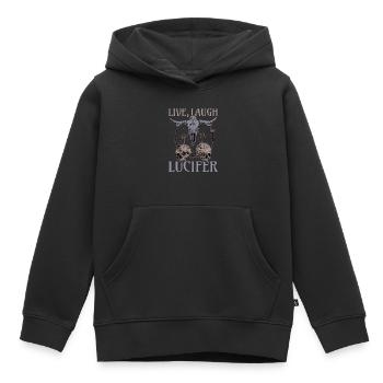 Live Love Lucifer Goth Festival Death Metal - Sweat Premium à capuche enfant bio - noir - Devant - AI Model Kid Male (0cm)