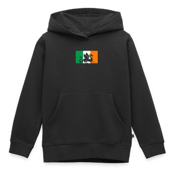 Dragon St. Patrick’s Day Enfants irlandais - Sweat Premium à capuche enfant bio - noir - Devant - AI Model Kid Male (0cm)