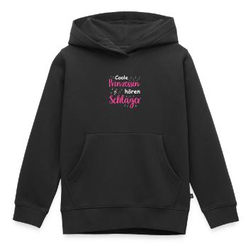 Schlager Tshirt Femme Schlager Party Costume Party - Sweat Premium à capuche enfant bio - noir - Devant - AI Model Kid Male (0cm)