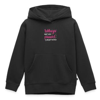 Schlager Tshirt Femme Schlager Party Costume Party - Sweat Premium à capuche enfant bio - noir - Devant - AI Model Kid Male (0cm)