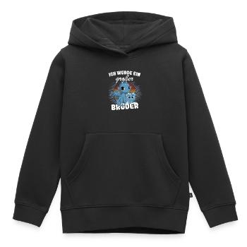 Announcing offspring | I'm going to be a big brother in 2025 - Kids Premium Organic Hoodie - black - Front - AI Model Kid Male (0cm)