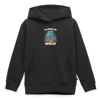 Announcing offspring | I'm going to be a big brother in 2025 - Kids Premium Organic Hoodie - black - Front - AI Model Kid Male (0cm)