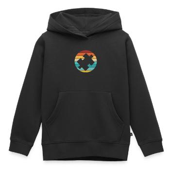 Puzzle Pièce Puzzle Amateur de Puzzle - Sweat Premium à capuche enfant bio - noir - Devant - AI Model Kid Male (0cm)