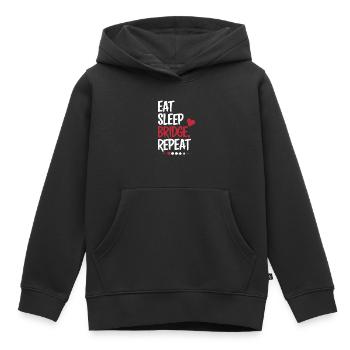 Bridge Kartenspiel Geschenk - Kinder Premium Organic Hoodie - Schwarz - Vorne - AI Model Kid Male (0cm)