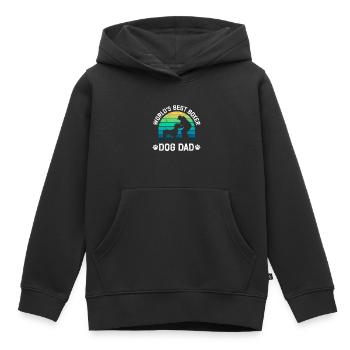 Boxeur allemand WORLD’S BEST BOXER DAD Fan de boxeur - Sweat Premium à capuche enfant bio - noir - Devant - AI Model Kid Male (0cm)
