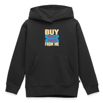 Buy Raffle Tickets From Me 5 - Kids Premium Organic Hoodie - black - Front - AI Model Kid Male (0cm)