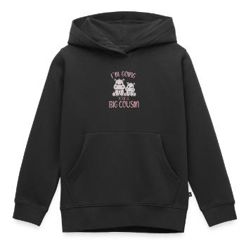 Going To Be A Big Cousin Hippopotamus - Kids Premium Organic Hoodie - black - Front - AI Model Kid Male (0cm)