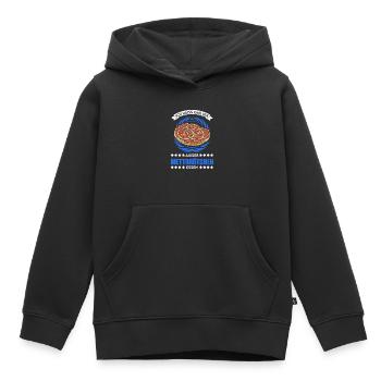 I don't have to eat anything except mett rolls Mett - Kids Premium Organic Hoodie - black - Front - AI Model Kid Male (0cm)