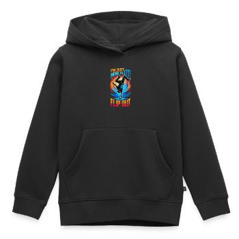 Cartwheeling Gymnastique Gymnaste Costume Roue de charrette - Sweat Premium à capuche enfant bio - noir - Devant - AI Model Kid Male (0cm)