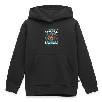 Labrador Propriétaire PERSONAL STALKER Funny - Sweat Premium à capuche enfant bio - noir - Devant - AI Model Kid Male (0cm)