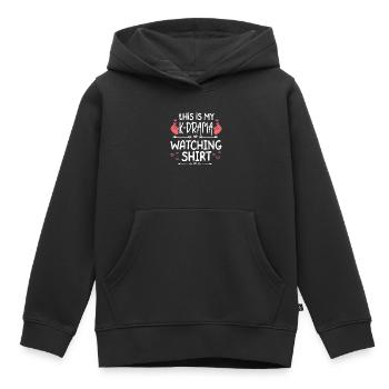 Korean Drama Merch K-Drama Lover Fan - Kids Premium Organic Hoodie - black - Front - AI Model Kid Male (0cm)