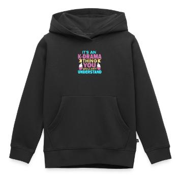 Korean Drama Merch K-Drama Lover Fan - Kids Premium Organic Hoodie - black - Front - AI Model Kid Male (0cm)