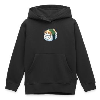 Sushi - Sweat Premium à capuche enfant bio - noir - Devant - AI Model Kid Male (0cm)