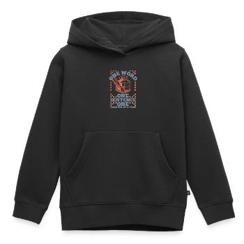 Éditeur de livre Un mot Une phrase Un éditeur - Sweat Premium à capuche enfant bio - noir - Devant - AI Model Kid Male (0cm)