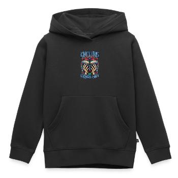 Éditeurs de livres allant à Modifier Éditeur Auteur de livres - Sweat Premium à capuche enfant bio - noir - Devant - AI Model Kid Male (0cm)