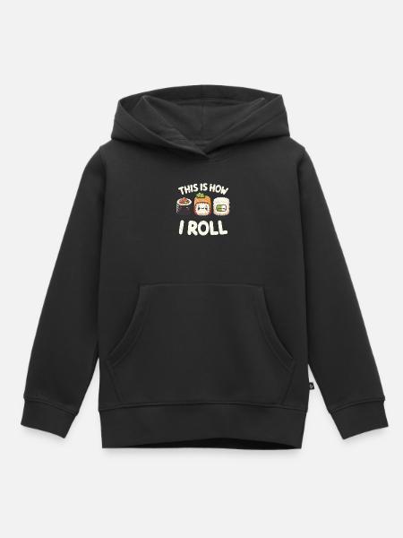 Sushi - Kinder Premium hoodie biologisch - zwart