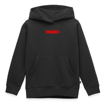 #Karate - Karaté Combattant de Karaté - Sweat Premium à capuche enfant bio - noir - Devant - AI Model Kid Male (0cm)