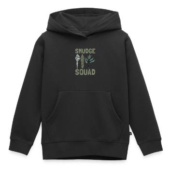 Smudging Smudge Encens de guérison spirituelle - Sweat Premium à capuche enfant bio - noir - Devant - AI Model Kid Male (0cm)