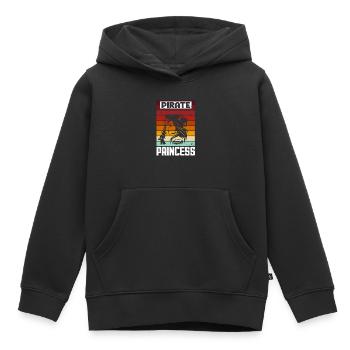 Pirate Princess Pirate Skull Cross Bones - Kids Premium Organic Hoodie - black - Front - AI Model Kid Male (0cm)