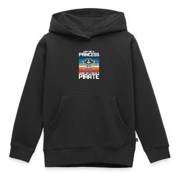 Pirate Princess Pirate Skull Cross Bones - Kids Premium Organic Hoodie - black - Front - AI Model Kid Male (0cm)