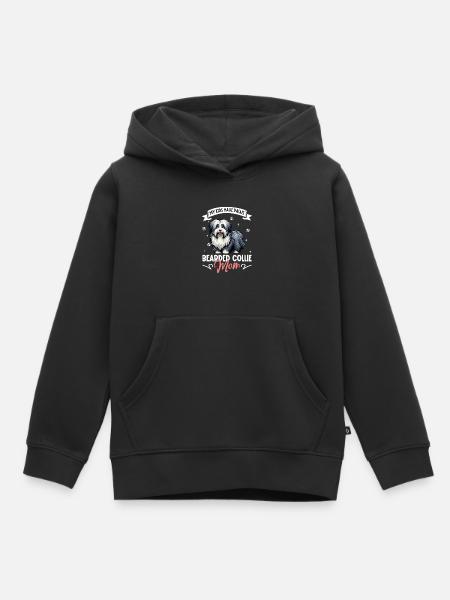 Bearded Collie Mama - Kinder Premium Organic Hoodie - Schwarz