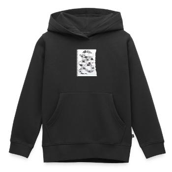 Serpent astucieux pour les amoureux de la nature et les gardiens de terrarium - Sweat Premium à capuche enfant bio - noir - Devant - AI Model Kid Male (0cm)