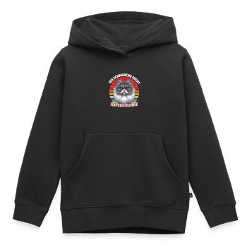 Perserkatze ICH SCHNARCHE NICHT ICH SCHNURRE - Kinder Premium Organic Hoodie - Schwarz - Vorne - AI Model Kid Male (0cm)