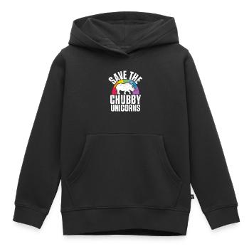 Speichern Sie Die Molligen Einhörner Fat Rino - Kinder Premium Organic Hoodie - Schwarz - Vorne - AI Model Kid Male (0cm)