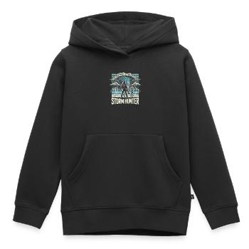 Erlebe Die Faszinierende Welt Des Tornadojagens - Kinder Premium Organic Hoodie - Schwarz - Vorne - AI Model Kid Male (0cm)